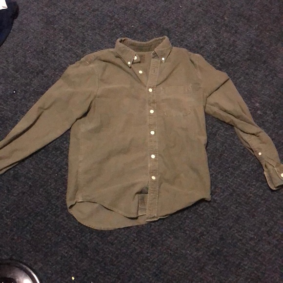 Olive green Abercrombie & Fitch button up - Picture 1 of 4
